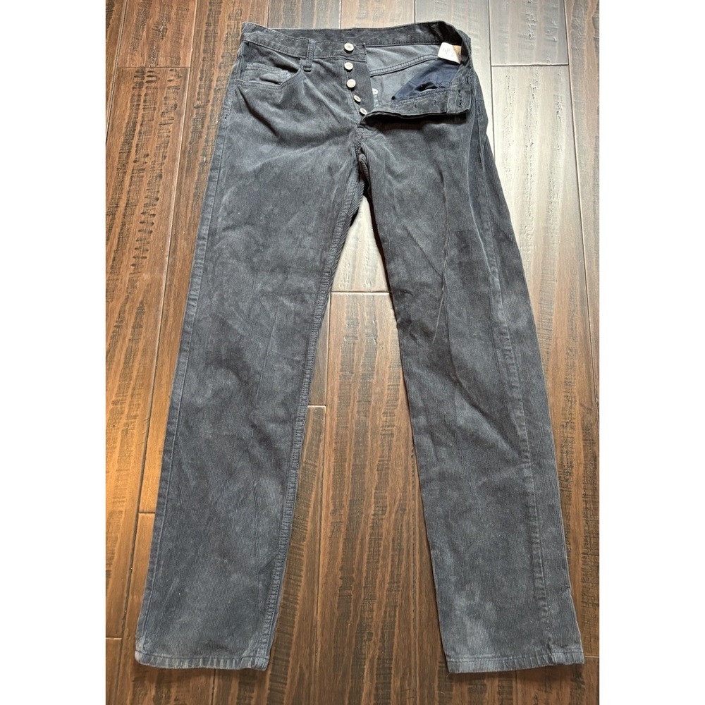 J Galt Corduroy Pants Womens S Dark Gray Waist 28" Button Fly 5 Pocket